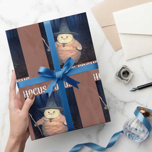 ADHD Cat Meme Wrapping Paper Roll Neurodivergent Wizard Cat I Cant Focus TS10 Mocha Print Your Wear