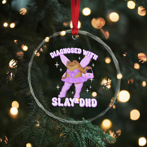 ADHD Meme Crystal Glass Ornament Funny Slay DHD Frog Neurodivergent TS10 Print Your Wear
