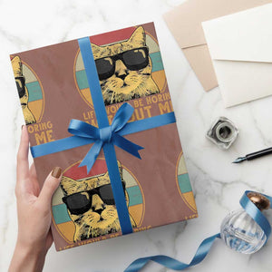 Admit It Life Would Be Boring Without Me Wrapping Paper Roll Funny Cat Saying TS14 Mocha Print Your Wear