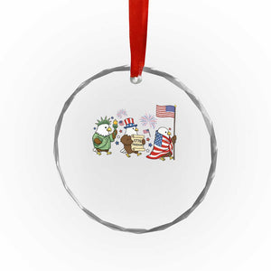 Adorable Patriotic Eagle 250 Years Of Freedom Crystal Glass Ornament USA Anniversary Gift TS12 Print Your Wear