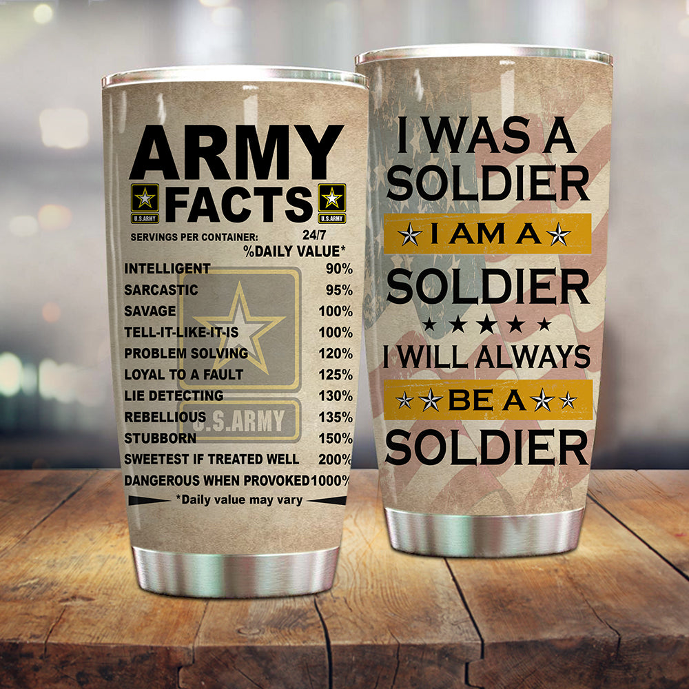 Personalized Veteran Tumbler Military Facts CTM Custom - Printyourwear