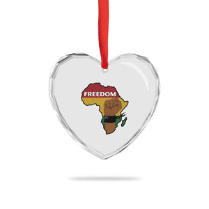 Africa Freedom Liberation Black Power Heart Crystal Glass Ornament TS14 Print Your Wear