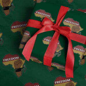 Africa Freedom Liberation Black Power Wrapping Paper Roll TS14 Green Print Your Wear