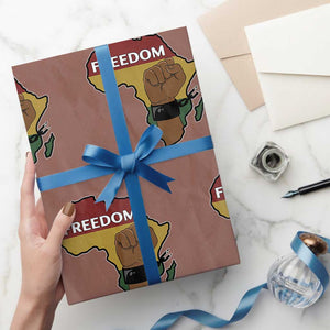 Africa Freedom Liberation Black Power Wrapping Paper Roll TS14 Mocha Print Your Wear