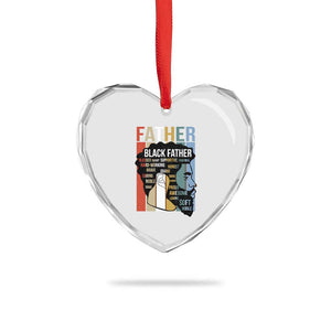 African American Black Father Heart Crystal Glass Ornament Fathers Day Juneteenth TS11 Print Your Wear