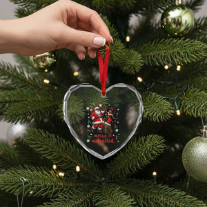 African American Christmas Heart Crystal Glass Ornament Funny Dancing Black Santa And Mrs Claus Merry And Melanated TS12 Print Your Wear