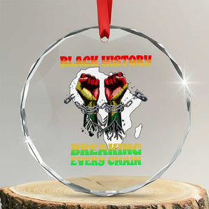 African American Civil Rights Gift Crystal Glass Ornament Breaking Every Chain TS12 Transparent Glass 3'' Circle Print Your Wear