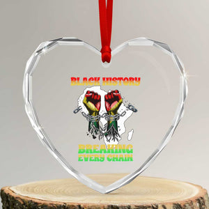 African American Civil Rights Gift Heart Crystal Glass Ornament Breaking Every Chain TS12 Transparent Glass 3'' Heart Print Your Wear