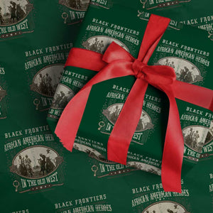 African American Cowboy Wrapping Paper Roll Black Frontiers African American Heroes In The Old West TS11 Green Print Your Wear