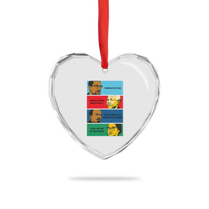 African American Leaders History Quote Gift Heart Crystal Glass Ornament TS12 Print Your Wear