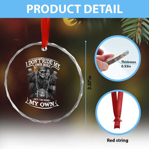 African American Motorcycle Crystal Glass Ornament Skeleton Biker TS14 Print Your Wear