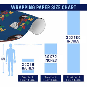 African American Nurse Wrapping Paper Roll Joyful Kwanzaa Celebration Gift - Print Your Wear