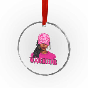 African American Warrior Breast Cancer Crystal Glass Ornament Pink Ribbon TS11 Print Your Wear