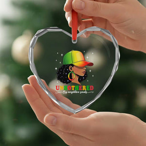 Afro African American Heart Crystal Glass Ornament Unbothered By Negative Souls Black Sassy Queen TS14 Print Your Wear