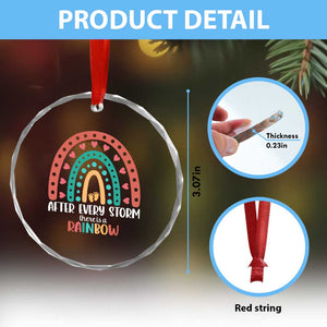 After Every Storm There Is A Rainbow Crystal Glass Ornament Pregnancy Announcement TS11 Print Your Wear