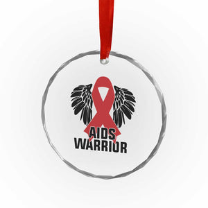 Aids Warrior Crystal Glass Ornament Red Ribbon HIV Awareness Gift TS12 Print Your Wear