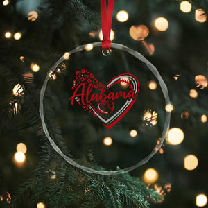 Alabama Fan Crystal Glass Ornament Bama Baseball Leopard Heart Graphic Game Day TS10 Print Your Wear