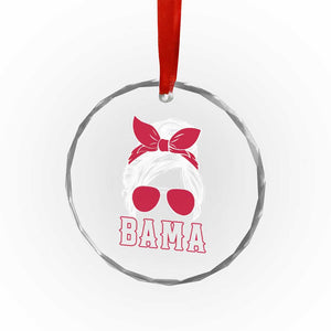 Alabama Fan Crystal Glass Ornament Bama Football Lover Game Day Messy Bun TS10 Print Your Wear