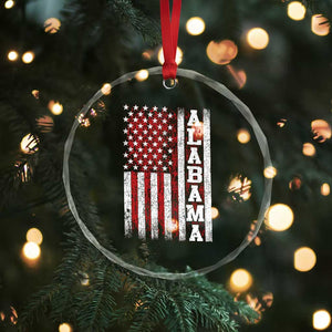Alabama Fan Crystal Glass Ornament Classic Retro City USA Flag Patriotic American TS10 Print Your Wear