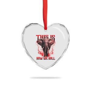 Alabama Fan Heart Crystal Glass Ornament This Is How We Roll Bama Mascot Game Day TS10 Print Your Wear
