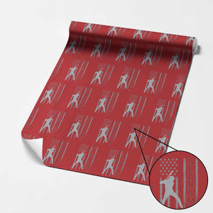Alabama Fan Wrapping Paper Roll Vintage Bama Baseball Lovers American Flag AL State TS10 Red Print Your Wear
