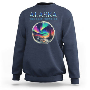 Alaska Aurora Sweatshirt The Last Frontier Polar Bear TS09 Navy Print Your Wear