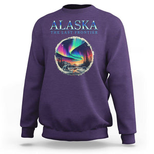 Alaska Aurora Sweatshirt The Last Frontier Polar Bear TS09 Purple Print Your Wear