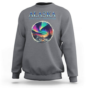 Alaska Aurora Sweatshirt The Last Frontier Polar Bear TS09 Charcoal Print Your Wear