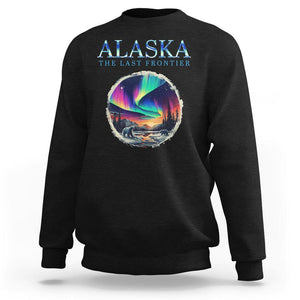 Alaska Aurora Sweatshirt The Last Frontier Polar Bear TS09 Black Print Your Wear