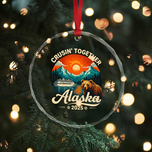 Alaska Cruise Crystal Glass Ornament Retro Alaskan Cruisin Together Matching Family Cruise TS10 Print Your Wear