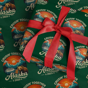 Alaska Cruise Wrapping Paper Roll Retro Alaskan Cruisin Together Matching Family Cruise TS10 Green Print Your Wear