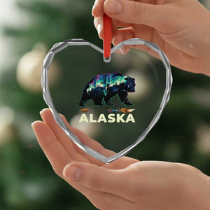 Alaska Heart Crystal Glass Ornament Alaskan Night Sky Northern Lights Aurora Bear TS10 Print Your Wear