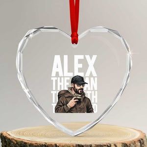 Alex Pretti Heart Crystal Glass Ornament Alex The Man The Myth The Legend Vintage Gift TS12 Transparent Glass 3'' Heart Print Your Wear