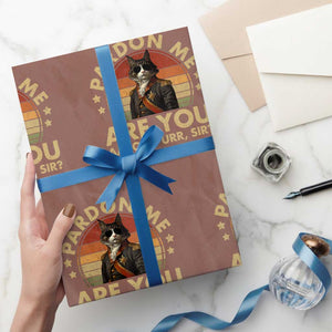 Alexander Hamilton Cat Wrapping Paper Roll Funny Gifts For Fans Cat Lovers TS10 Mocha Print Your Wear
