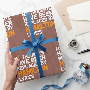 Alexander Hamilton Wrapping Paper Roll American Musical Gift TS10 Mocha Print Your Wear