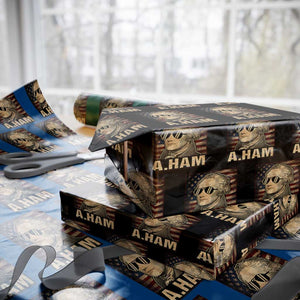 Alexander Hamilton Wrapping Paper Roll Vintage American Flag TS10 Black Print Your Wear