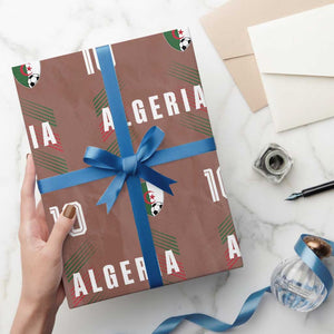 Algeria Soccer Sports Graphic Number 10 Jersey Style Wrapping Paper Roll Proud Algerian Football Fans Game Day Maghreb Pride