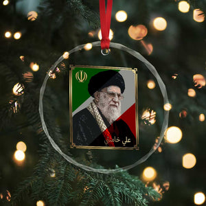 Ali Khamenei Memorial Tribute Portrait Crystal Glass Ornament TS14 Print Your Wear