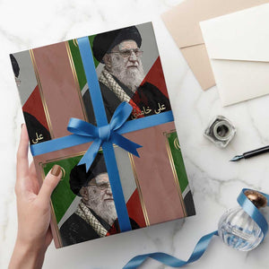 Ali Khamenei Memorial Tribute Portrait Wrapping Paper Roll TS14 Mocha Print Your Wear