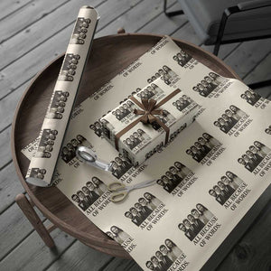 All Because of Words Wrapping Paper Roll Tribute to Truth Tellers Freedom Defender TS02 Beige Print Your Wear