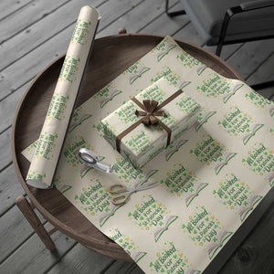 All Booked For St Patricks Day Wrapping Paper Roll Irish Bookworm Gift TS12 Beige Print Your Wear