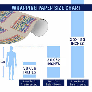 All For Love And Love For All Wrapping Paper Roll Pride Month LGBT Support TS12 Print Your Wear