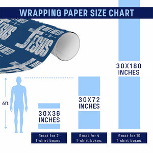 All I Need Is Jesus Wrapping Paper Roll Christian Believer Faith God Religious TS11 Print Your Wear