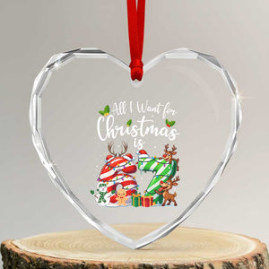 All I Want For Christmas Is 67 Heart Crystal Glass Ornament Trending Meme Holiday Gift TS12 Transparent Glass 3'' Heart Print Your Wear
