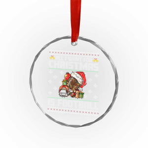 All I Want For Christmas Is Football Crystal Glass Ornament Funny Sport Ugly Christmas TS12 Print Your Wear