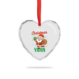 All I Want For Christmas Is Yarn Heart Crystal Glass Ornament Knitting Christmas TS12 Print Your Wear