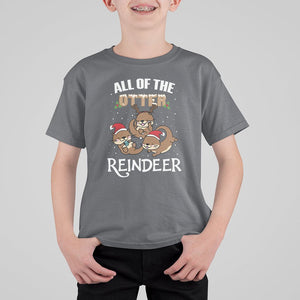All of the Otter Reindeer Cute Christmas T Shirt For Kid TS09 Charcoal Printyourwear