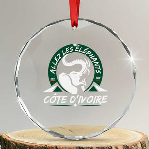 Allez Les Elephants Cote d'Ivoire Soccer Fan Crystal Glass Ornament Ivory Coast Pride Football Lovers