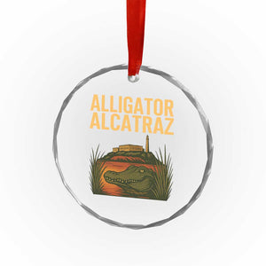 Alligator Alcatraz Florida Crystal Glass Ornament Political Swamp Prison Dark Humor TS02 Print Your Wear