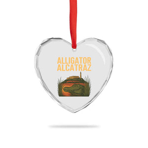 Alligator Alcatraz Florida Heart Crystal Glass Ornament Political Swamp Prison Dark Humor TS02 Print Your Wear